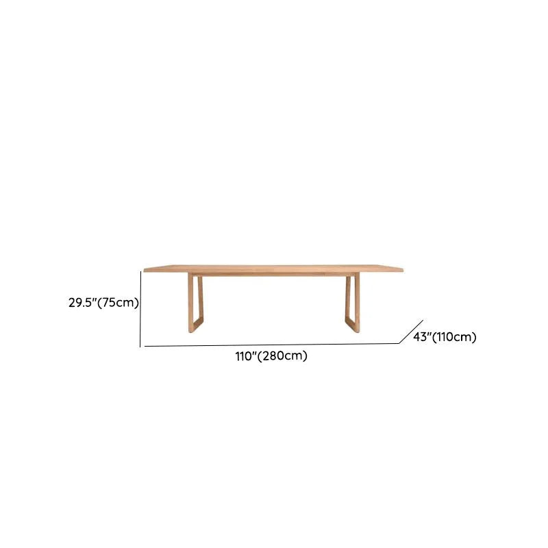 Modern Sepia Teak Wood Outdoor Dining & Coffee Table Collection Dimensions