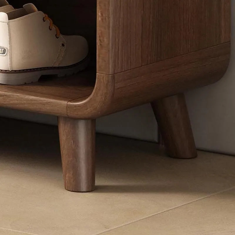 Modern Shoe Cabinet with Adjustable Shelves & Hidden Drawer Pulls
