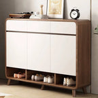 Modern Shoe Cabinet with Adjustable Shelves & Hidden Drawer Pulls