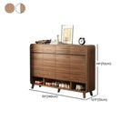 Modern Shoe Cabinet with Adjustable Shelves & Hidden Drawer Pulls Dimensions