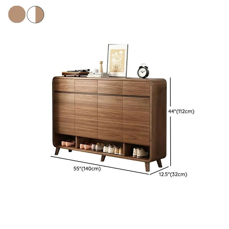 Modern Shoe Cabinet with Adjustable Shelves & Hidden Drawer Pulls Dimensions