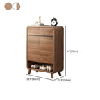 Modern Shoe Cabinet with Adjustable Shelves & Hidden Drawer Pulls Dimensions