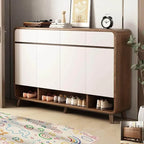 Modern Shoe Cabinet with Adjustable Shelves & Hidden Drawer Pulls Main Product Image