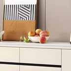 Modern Sideboard Credenza with Stone Top and Hidden Storage