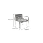 Modern Silver Metal Accent Chair with Fixed Back and Four Legs Dimensions