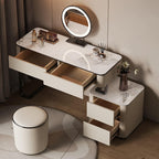 Modern Sintered Stone Dressing Table With Rotating Mirror