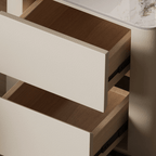 Modern Sintered Stone Dressing Table With Rotating Mirror