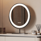 Modern Sintered Stone Dressing Table With Rotating Mirror
