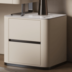 Modern Sintered Stone Dressing Table With Rotating Mirror