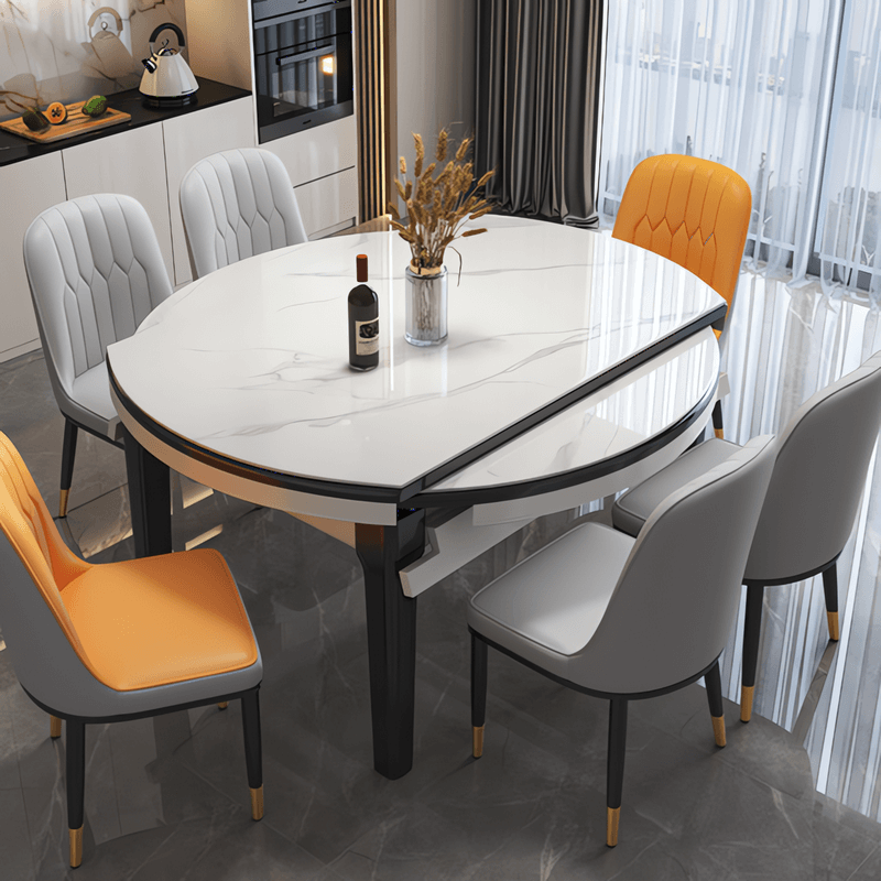 Modern Sintered Stone Extendable Dining Table Set