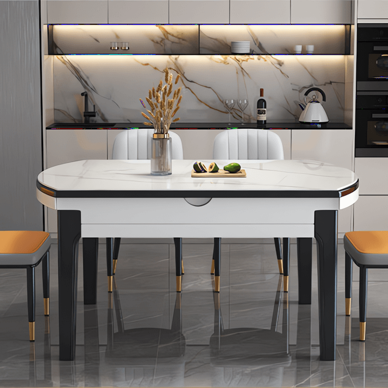 Modern Sintered Stone Extendable Dining Table Set