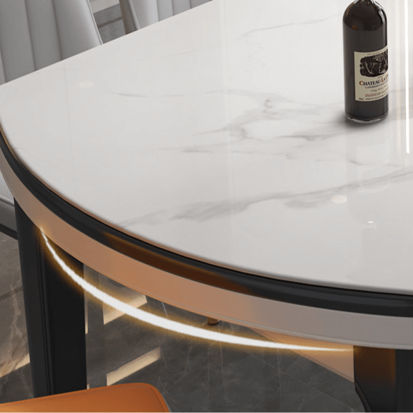 Modern Sintered Stone Extendable Dining Table Set