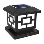 Modern Solar-Powered Plastic Cube Outdoor Table Lamp