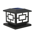 Modern Solar-Powered Plastic Cube Outdoor Table Lamp