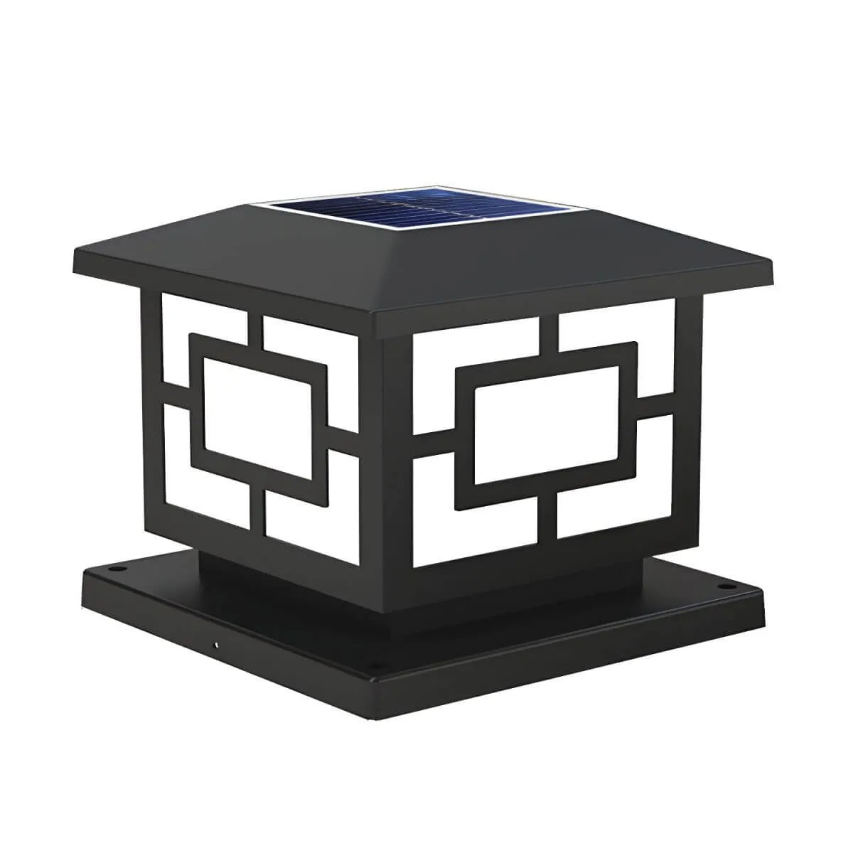 Modern Solar-Powered Plastic Cube Outdoor Table Lamp