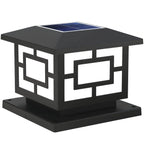 Modern Solar-Powered Plastic Cube Outdoor Table Lamp
