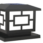 Modern Solar-Powered Plastic Cube Outdoor Table Lamp