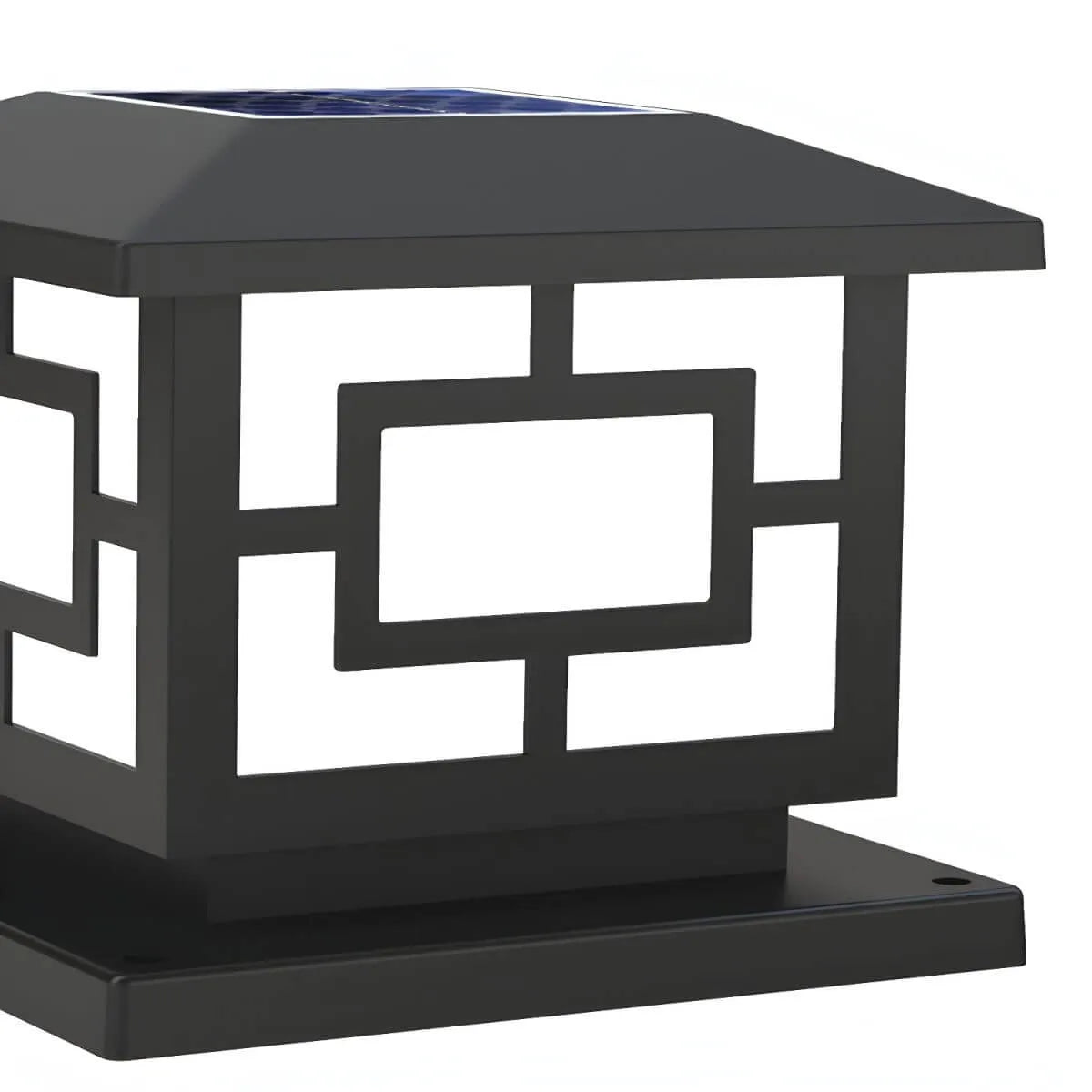 Modern Solar-Powered Plastic Cube Outdoor Table Lamp