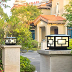 Modern Solar-Powered Plastic Cube Outdoor Table Lamp