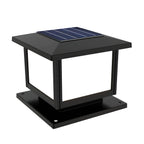 Modern Solar-Powered Plastic Cube Outdoor Table Lamp