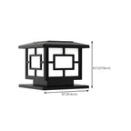 Modern Solar-Powered Plastic Cube Outdoor Table Lamp Dimensions