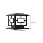 Modern Solar-Powered Plastic Cube Outdoor Table Lamp Dimensions