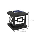 Modern Solar-Powered Plastic Cube Outdoor Table Lamp Dimensions