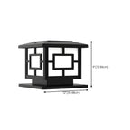 Modern Solar-Powered Plastic Cube Outdoor Table Lamp Dimensions