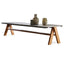 Modern Solid Teak Wood Outdoor Dining Table – Grey Rectangular