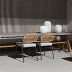 Modern Solid Teak Wood Outdoor Dining Table – Grey Rectangular