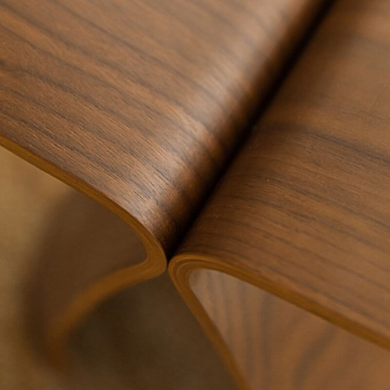 Modern Solid Wood Accent Side Table - Black & Walnut