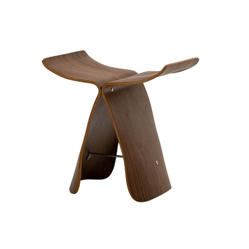 Modern Solid Wood Accent Side Table - Black & Walnut