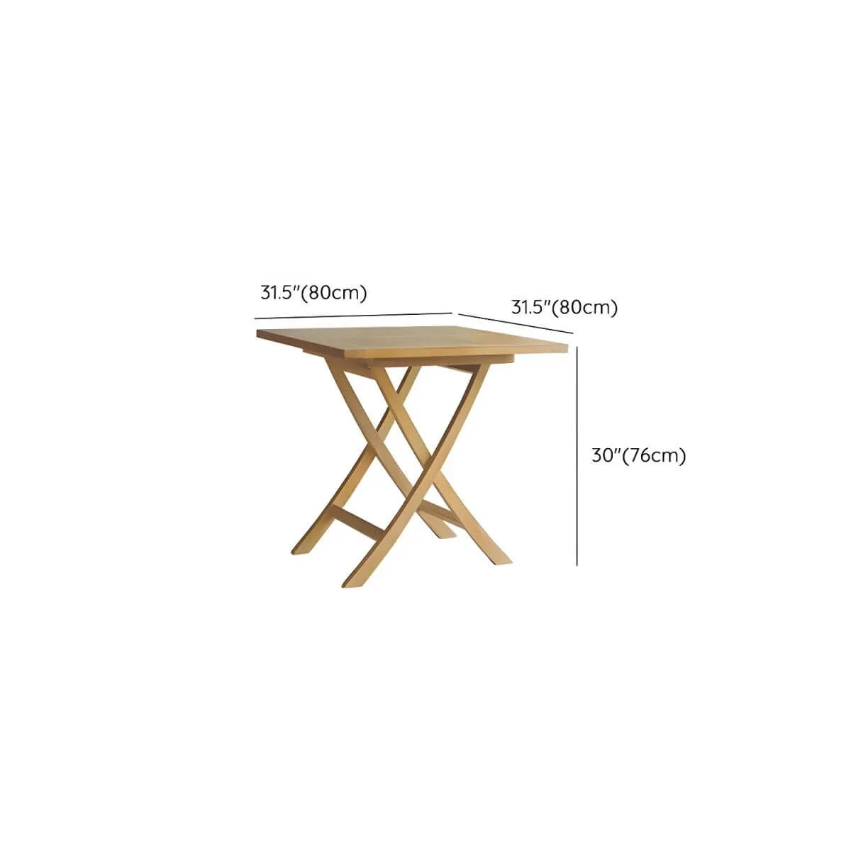 Modern Solid Wood Round Dining Table in Brown – Non-Extendable Dimensions