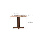 Modern Solid Wood Round Dining Table in Brown – Non-Extendable Dimensions