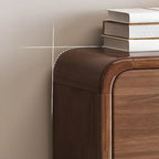 Modern Solid Wood Shoe Storage Cabinet with Sliding Drawers
