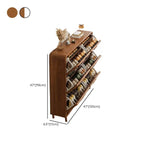 Modern Solid Wood Shoe Storage Cabinet with Sliding Drawers Dimensions