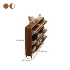 Modern Solid Wood Shoe Storage Cabinet with Sliding Drawers Dimensions
