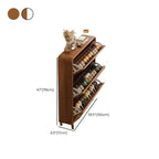 Modern Solid Wood Shoe Storage Cabinet with Sliding Drawers Dimensions