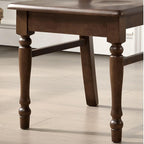 Modern Solid Wood Slatted Back Side Chair Set – Brown