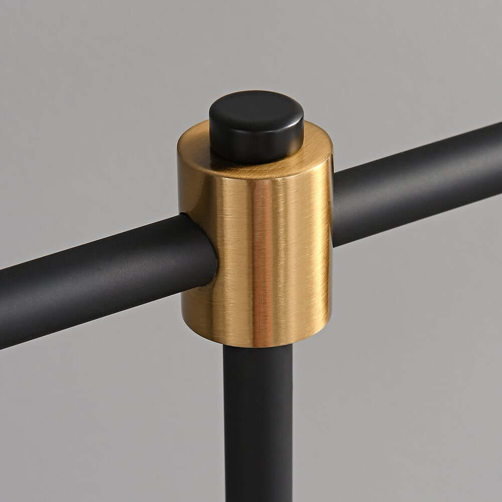 Modern Solid Wood Table Lamp with Gold Accents and USB Charging