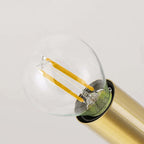 Modern Sputnik 12-Light Gold Semi-Flush Mount Ceiling Light