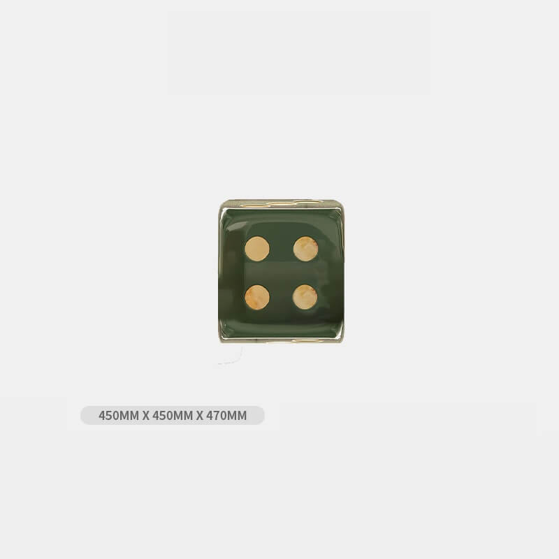 Modern Square Coffee Table Set with Artistic Dice Design