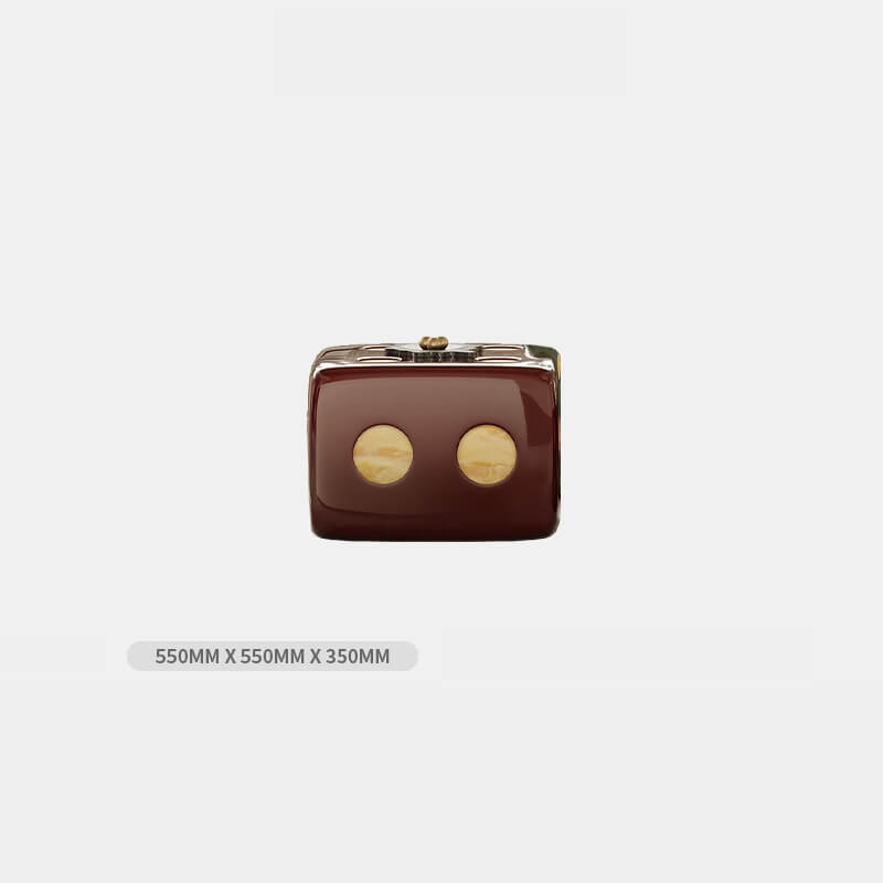 Modern Square Coffee Table Set with Artistic Dice Design