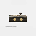 Modern Square Coffee Table Set with Artistic Dice Design