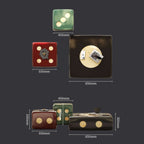 Modern Square Coffee Table Set with Artistic Dice Design Dimensions