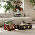 Modern Square Coffee Table Set with Artistic Dice Design Main Product Image
