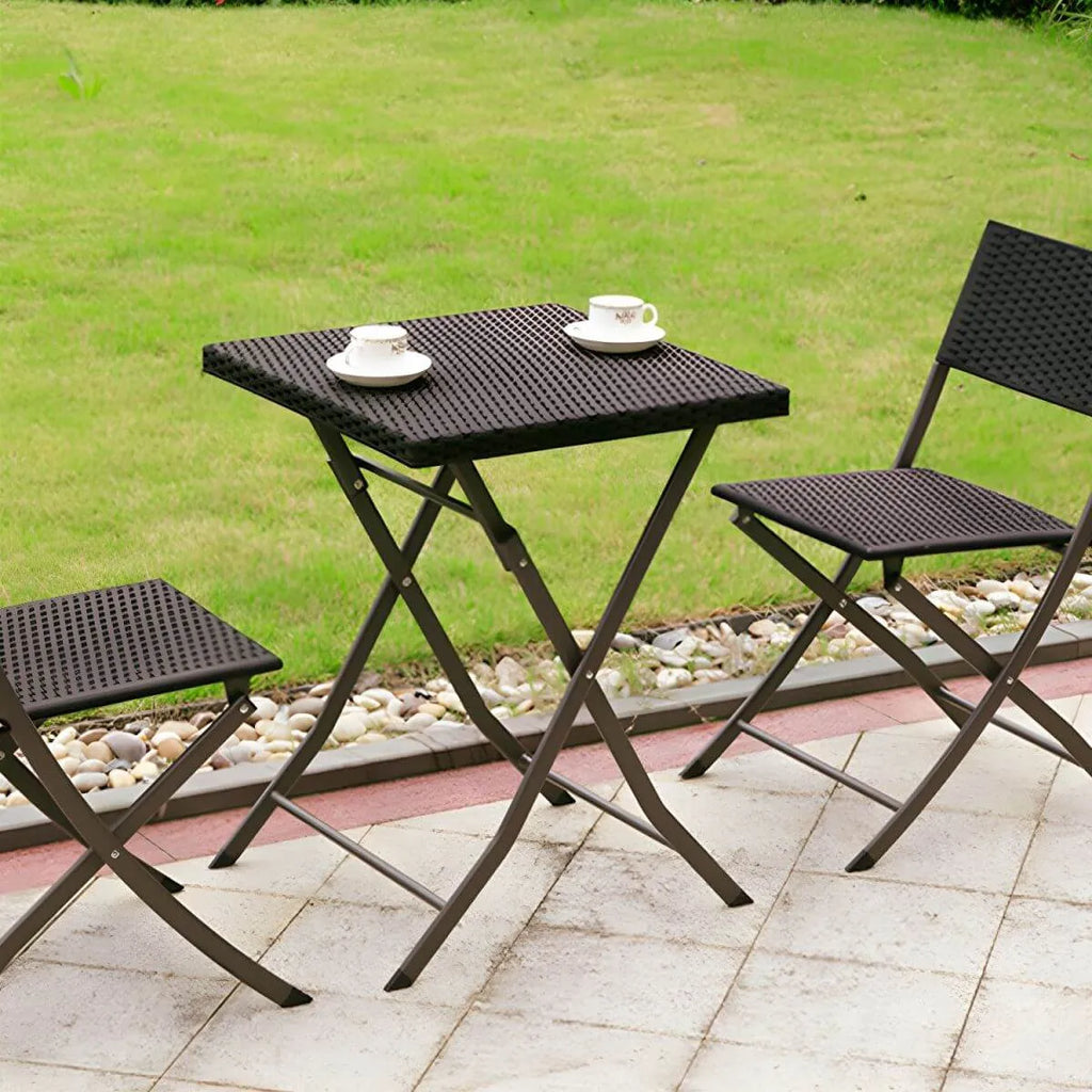 Modern Square Metal Foldable Coffee Table – Waterproof Outdoor Patio Table