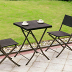 Modern Square Metal Foldable Coffee Table – Waterproof Outdoor Patio Table