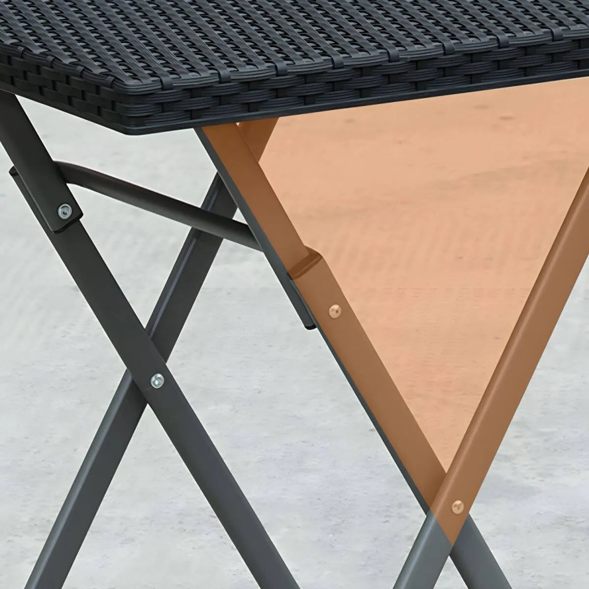 Modern Square Metal Foldable Coffee Table – Waterproof Outdoor Patio Table