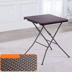 Modern Square Metal Foldable Coffee Table – Waterproof Outdoor Patio Table